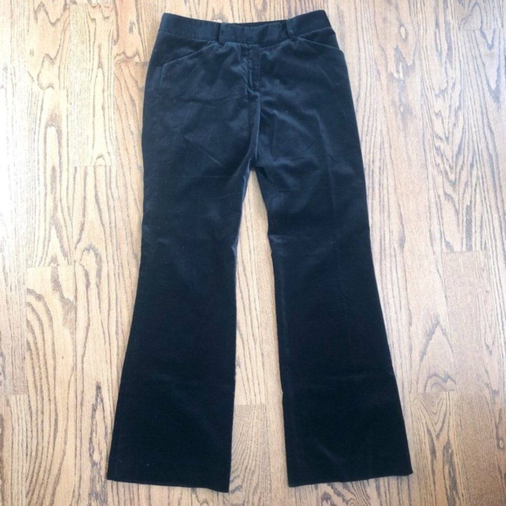Ellen Tracy Black Velvet Boot Cut Pants